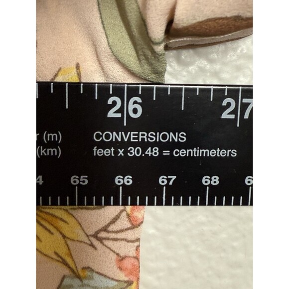 Maurices Delton Floral Zipper Back Sunflower Blouse Women's XL Cuff Sleeve Top - Picture 12 of 13